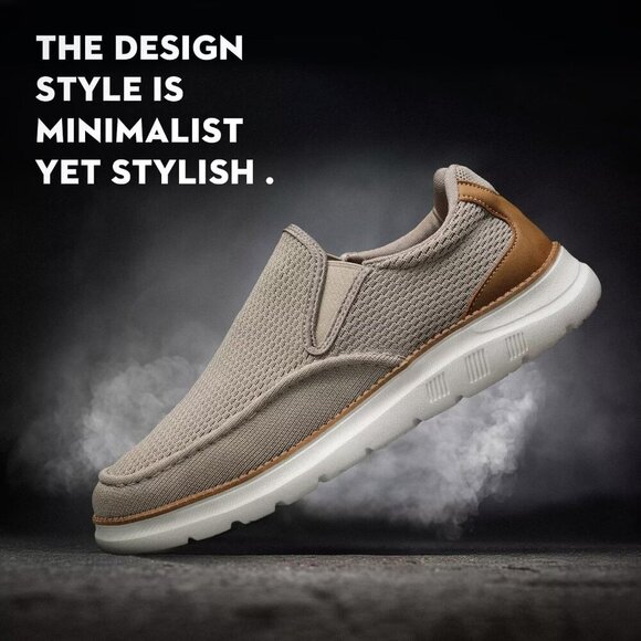 〽️Men\'s Closed Toe Loafers Khaki Sneakers Pull-On Walking Comfort Casual Shoes main image 4
